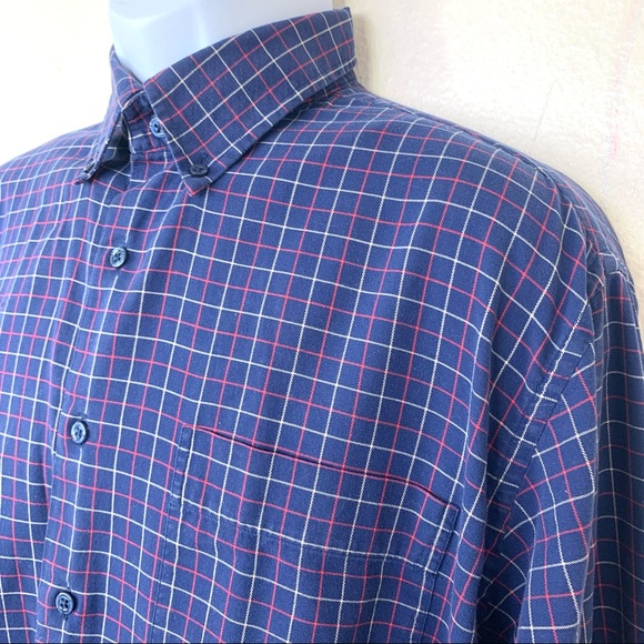 T Harris London Men’s Shirt Plaid buttons Sz L - Picture 3 of 8